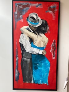 Stallmann Design Schattenfugenrahmen 70x140 cm | Farbe: Schwarz | Leer-Rahmen für Leinwände auf Keilrahmen | mit Montagezubehör | ohne Glas und Rückwand Kunden-Foto 1