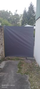 markiza boczna tillvex® 200x400 cm antracytowa, wysuwana i nieprzezroczysta | osłona balkonu, ogrodu i tarasu | roleta boczna z uchwytem ściennym | osłona przeciwsłoneczna ze stali nierdzewnej | markiza przeciwwiatrowa Zdjęcie produktu od klienta nr 2