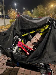 TeamObsidian Fahrradabdeckung - wasserdichte Fahrradgarage für 3 Fahrräder - Hochbelastbare Strapazierfähige Fahhrad Abdeckung & Regenschutz - Outdoor Kunden-Foto 3