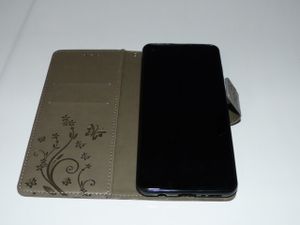 Handy Tasche für Samsung Galaxy S5 Schutz Hülle Handyhülle mit Blumenmuster Klapp Hülle mit Standfunktion und Kartenfächer Farbe: Blau Kunden-Foto 9