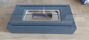 ethanol Kamin mit Glaseinsatz 990 mm zum Einbau in eine Gipskarton-/Möbelkonstruktion.  ethanolkamin für Möbel. Biokamin 99cm. Kunden-Foto 1