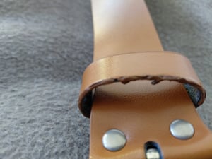 Gürtel Herren Ledergürtel Männer Frauen Echtleder Anzuggürtel Schwarz u. Braun Länge kürzbar Breite 38 mm Kunden-Foto 2