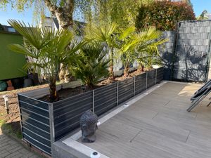 DELUKE® Hochbeet für Garten OSKAR Anthrazit | 600x80x45cm | Verzinkter Stahl | Wetterfest | Gartenbeet Kräuterbeet Blumenbeet Beet hoch Frühbeet für Garten Gemüsebeet Kunden-Foto 1