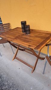 vidaXL Klappbarer Gartentisch 120x70x75 cm Massivholz Akazie Kunden-Foto 1
