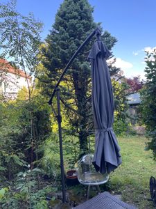 Deuline® Alu 360° drehbare Ampelschirm Ø300cm Sonnenschirm mit Schutzhülle Kurbelschirm UV50+ Gartenschirm Marktschirm Mallorca-Elite 521815 Kunden-Foto 9