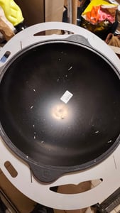 22 L Kazan Deckelbratpfanne aus Gusseisen mit Aluminium Deckel  Pfannenschaufel Schwenktopf NAMANGAN Uzbek Camping Kasan Uzbekisch Cast Iron KESSEL Usbek Asia Topf Kunden-Foto 1