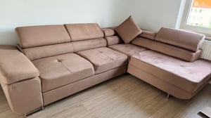 Masseno Ecksofa SELVA L-S mit Schlaffunktion L-Form, Sofa mit Bettkasten, Wohnzimmersofa, Couch, Soffa, Bettsofa, Couchgarnitur- Braun, MONOLITH 29 Kunden-Foto 3