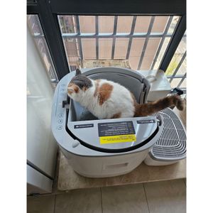 Loupurr Katzentoilette Selbstreinigende elektrische Katzentoilette, großes Fassungsvermögen offenes Design austauschbare Silikonfächer Kunden-Foto 2
