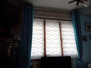 Podwójna roleta Podwójna roleta fala Duo-Rollo Klemmfix bez wiercenia Podwójna roleta fala 105x130cm Biały Zdjęcie produktu od klienta nr 2