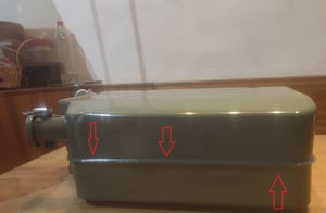 FCH Reservekanister 20L Stahlblech Kraftstoff Kanister, 2 Stück, Metall Benzinkanister Reservekanister Kunden-Foto 3