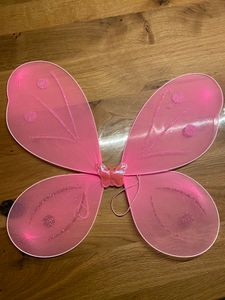 Kostüm FEE SCHMETTERLING Tütü Flügel 4 tlg Fairy Mädchen Fasching  rosa Kunden-Foto 1