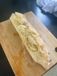 WELLGRO Baguette-Blech - für bis zu 3 Baguettes - Baguetteblech mit Antihaftbeschichtung - 38,5 x 28,5 x 4 cm Kunden-Foto 1