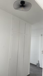 Lindby Deckenleuchte Ruota, schwarz, Metall, Ø 40 cm, E27 Kunden-Foto 2
