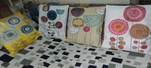 Set da 4 federe decorative in cotone e lino per cuscini a forma di auto, 45 x 45 cm, per divano e camera da letto Foto del cliente 1