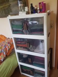SONGMICS Aufbewahrungsboxen mit Deckel, Organizer auf Rollen, 100 L Kunden-Foto 1