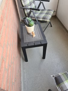 BigDean Garten Beistelltisch in Schwarz – wetterfester Campingtisch für In – und Outdoor geeignet – Kunststoff Esstisch Gartentisch Balkontisch – EU Kunden-Foto 1