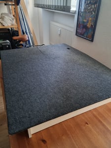 TAPHICEROS Selbstklebend Filzstoff Nadelfilz, Bespannstoff aus Filz, Innenraumverkleidung Bezugsstoff Bastefilz für DIY Auto Box Liner, Graphit, 150 x 150 cm Kunden-Foto 2