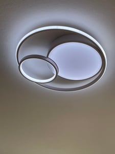 Moderne Deckenleuchte Rund Deckenlampe LED Acryl für Wohnzimmer Schlafzimmer Beleuchtung 32W Kunden-Foto 4