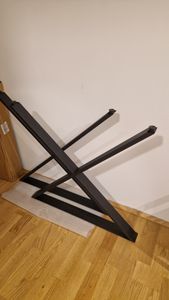 Tischgestell 'Greith' 2er-Set X-Form Schwarz 79x72 cm Kunden-Foto 1