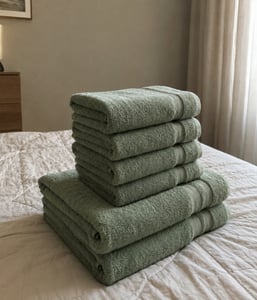 Hammetex Handtücher Set 6-teilig – 2 Badetücher 70x140 cm, 4 Handtücher 50x100 cm, 100% Baumwolle, Kunden-Foto 1