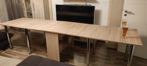 Esstisch XXL bis 12 Personen - ausklappbar von 33,5 bis 310 cm - 5 Größen möglich -  Büro Tisch klappbar platzsparend -Eiche Sonoma Kunden-Foto 1