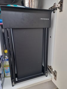 SONGMICS Mülleimer küche, Mülltrennsystem für Unterschrank, 2 x 20 L, Abfalleimer 2 Fächer, ausziehbar, Stahlrahmen, ABS-Deckel, grau Kunden-Foto 1