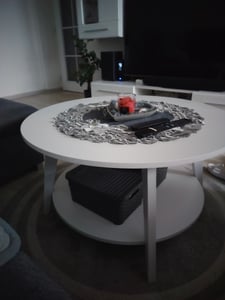 Konferenční stolek VASAGLE, obývací stůl, 80 x 45 cm, snadná montáž, sněhově bílý Fotografie od zákazníka č. 2