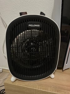 Heizlüfter, Energiesparend Klein 2000W Elektrische Heizung 2 Heizstufen & Gebläse-Modus, Kippschutz & Überhitzungsschutz für Büro Wohnzimmer Schlafzimmer - Weiß Kunden-Foto 1