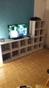 VASAGLE Bücherregal mit 8 Fächern 129,5x 65,5 x 30 cm Regal aus Holz freistehende Schrank für Büro/ Zuhause weiß LBC24WT Kunden-Foto 1