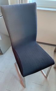 LiveGo potahy na židle, elastické odnímatelné omyvatelné potahy na židle pro jídelní židle, jídelna (6ks, šedá) Fotografie od zákazníka č. 3