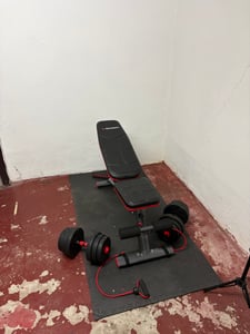 Sada činiek so spojovacím dielom, sada činky a činky, 25 kg Fotografia od zákazníka č. 1