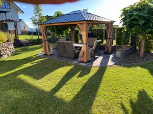 Vorhang für Sunjoy Zedernholz Gazebo 393cm x 452cm Kunden-Foto 1