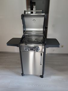 Elektrogrill Enders eFlow Pro 2 Turbo silber 3 kW inkl. Deckelthermometer, Fettauffangschale, Grillrost, Hochleistungshitzezone, klappbarer Seitentisch, Warmhalterost Grillrost Gusseisen emailliert Kunden-Foto 1