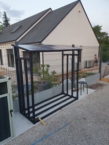 Drevnik na palivove drevo kovovy pozinkovany so strieskou 188x70x188 antracit nosnost 3500 kg Fotografia od zákazníka č. 6