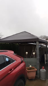 freigarten.de Ersatzdach für Pavillon 3x3 Meter Wasserdicht Material: Panama PCV Soft 370g/m² extra stark Modell 2 (Braun) Kunden-Foto 1