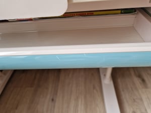 COSTWAY Schreibtisch Kinder, Kinderschreibtisch mit Regal, Schublade & Buchständer, Tischplatte, Schülerschreibtisch für Kinder ab 3+, Natur Kunden-Foto 2