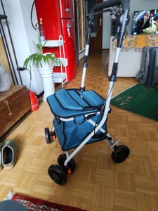 Mobiclinic Rollator con cestino Shopper pieghevole Deambulatore Borsa della spesa 21 L e seduta Carrello della spesa 4 ruote Acciaio Coliseo Foto del cliente 3