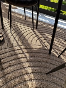TT Home In-& Outdoor Teppich Wohnzimmer Wetterfest Balkon Boho Blattmotiv 3D Fransen Größe 80x150 cm Kunden-Foto 1