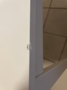 Esstisch 100x60 ERION - weißer Marmor / schwarz Kunden-Foto 2