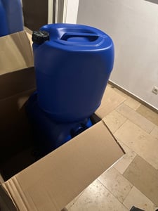 3 x 30 Liter Kanister Wasserkanister Campingkanister Farbe blau lebensmittelecht (3x30 knb) Kunden-Foto 2