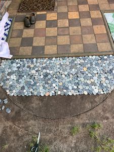 Mosaikfliesen - K-567 - Kieselstein Mosaik Bodenfliesen - Naturstein Fliesen Lager Verkauf Stein-Mosaik Herne NRW Kunden-Foto 1