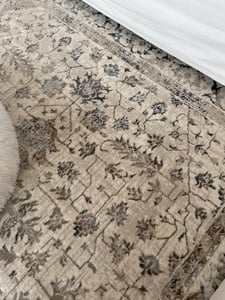 Orientalisch Vintage Teppich Kurzflor Wohnzimmer Creme, 80x150 cm Kunden-Foto 1