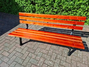 Linder Exclusiv Gartenbank 3-Sitzer Parkbank bis 240 Kg Gartenmöbel Holzbank MC4353-150 150x57x70cm Kunden-Foto 6