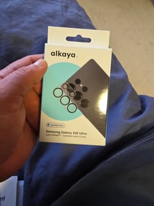 alkaya. Samsung Galaxy S25 Ultra Linsenschutz, Kameraschutzglas, Handykameraschutz - Transparent Kunden-Foto 1