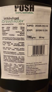 POSH Wildvogelfutter 25 kg – Premium 4-Jahreszeiten Mischung Kunden-Foto 1