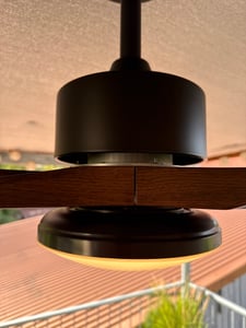 Ventilatore da soffitto da 132 cm con luce e telecomando, motore a corrente continua, temperatura di colore regolabile, intensità luminosa regolabile su 6 livelli, controllo tramite app Foto del cliente 5