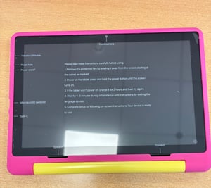 Tablette pour enfants 10,1 pouces, 20 Go + 64 Go, Android 15, écran HD avec coque de protection rose Photo du client 2