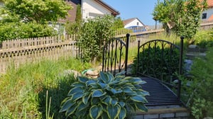 Gartenbrücke DUKONO, mit Geländer Kunden-Foto 2