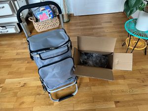 VOUNOT® Aluminium Einkaufstrolley Treppensteiger, 3 in 1 Trolly Einkaufswagen Klappbar, Hackenporsche mit Kühlfach und Haken, 6 Rädern & großer Kunden-Foto 1