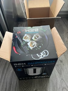 BEM Dampfkocher: 6-tlg Set aus Edelstahl 18/10, Ø 28 cm, Mantowarka Dampfgarer Topf mit Glasdeckel und Dampfeinsatz, für Induktionsherd geeignet Kunden-Foto 1